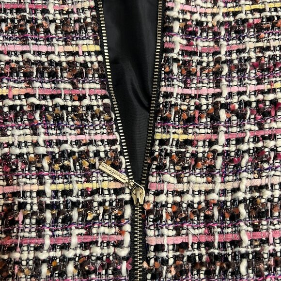 COPY - Karl Lagerfeld Women's Dress Tweed Multicolor Short Sleeve Size 6 V-Neck - Picture 4 of 11